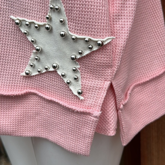 Blue Velvet Pink Boxy Oversized Short Sleeve Tee Size S - Picture 10 of 16